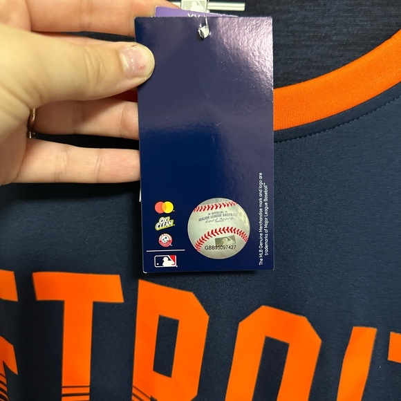 NWT BLUE DETROIT TIGERS 3/4 SLEEVE SHIRT XXL - Picture 5 of 6